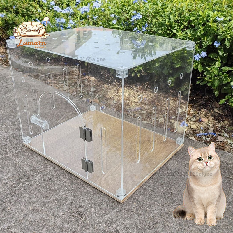Kandang Kucing Akrilik Transpa - Pet Supplies In Store ulasan dan harga
